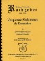 Vesperae Solemnes de Dominica Opus II/2 - Deckblatt