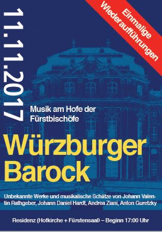 Plakat Würzburger Barock - Musik am Hof der Fürstbischöfe 