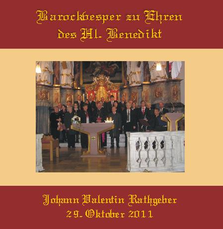 CD-Livemitschnitt von der Barockvesper am 29. Oktober 2011 mit HH. Weihbischof em. Helmut Bauer